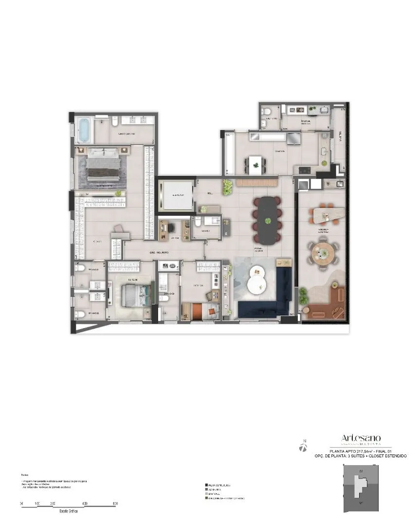 Apartamento com 3 Quartos à Venda, 153 M² por R$ 1.550.000 - Setor Marista