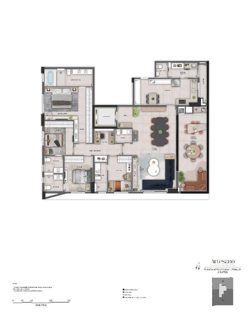 Apartamento com 3 Quartos à Venda, 153 M² por R$ 1.550.000 - Setor Marista