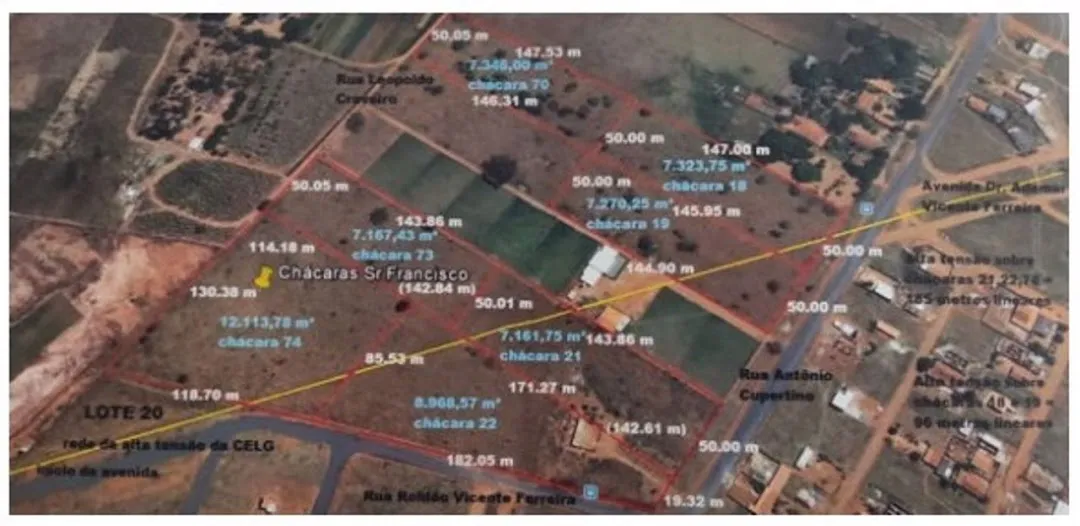 Terreno à Venda, 8968 M² por R$ 2.150.000 - Chácaras São José - Goiânia